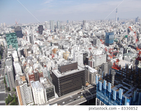 View from the Otemachi view of Tokyo Sky Tree landscape 8330852