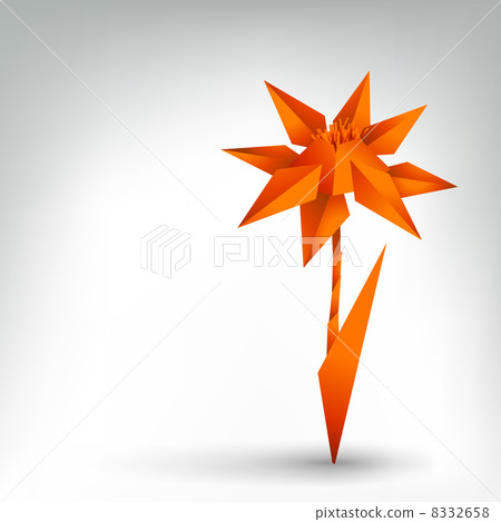 vector origami flower vector origami flower 8332658