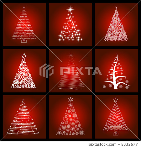 collection of white Christmas trees collection of white Christmas trees 8332677