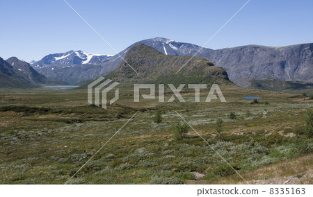 Valley Leirungsdalen and mountain Knutsho (Jotunheimen, Norway) 8335163