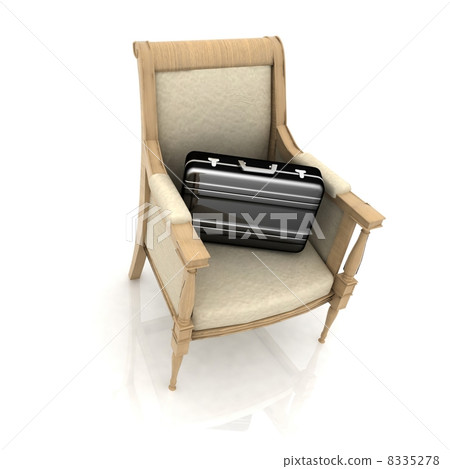 briefcases lies in the expensive chair 8335278