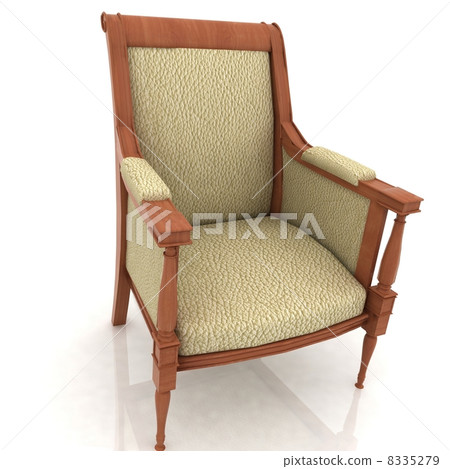 Close up view of the old elbow-chair 8335279