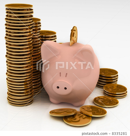 gold chinks with piggy bank 8335281