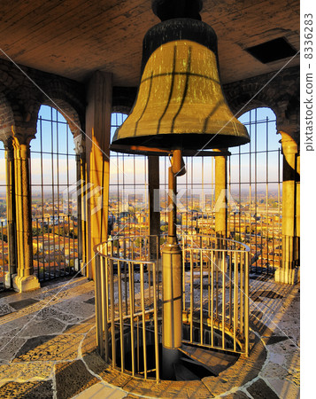 Cremona, view from cathedral tower, Lombardy, Italy 8336283