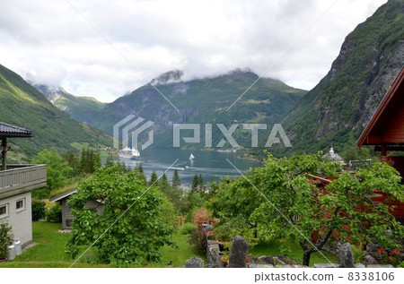 A garden overlooking the World Heritage Geiranger Fjord A garden overlooking the World Heritage Geiranger Fjord 8338106