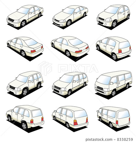 Illustration of a passenger car [white] 8338259