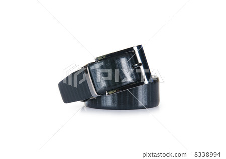Male elegant belt isolated on the white Male elegant belt isolated on the white 8338994