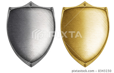 shields made from bronze and steel metal 8343150