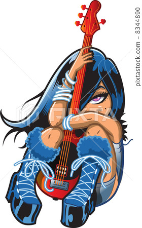 Shy Girl With Guitar 8344890