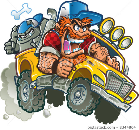 Crazy Redneck In Pickup Truck Crazy Redneck In Pickup Truck 8344904