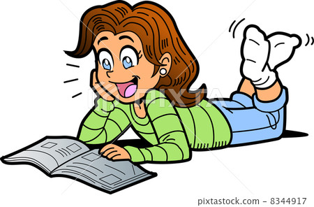 Girl Reading Magazine Girl Reading Magazine 8344917