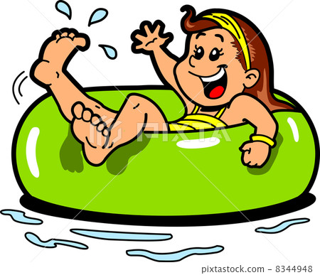 Girl Floating Inner Tube 8344948