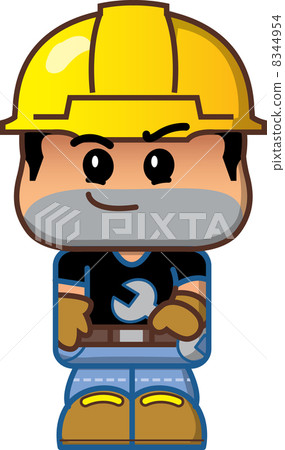 Cute Cartoon Construction Worker 8344954