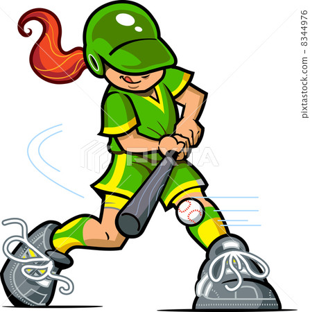 Girl Baseball Batter Girl Baseball Batter 8344976