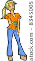 Smiling Blonde Teen Model 8345005
