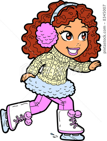 Young Girl Ice Skating 8345007