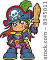 Cute Girl Pirate 8345011