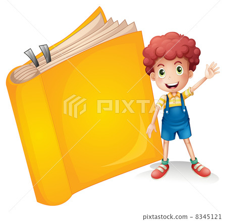 A smiling boy and a yellow book A smiling boy and a yellow book 8345121