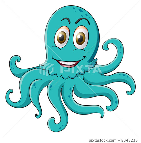 Comical octopus on white 8345235