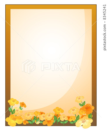 A framed empty signage with flowers 8345241