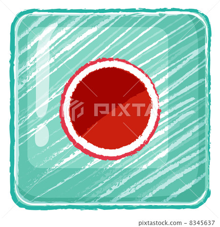 A power on/off button icon drawing A power on/off button icon drawing 8345637
