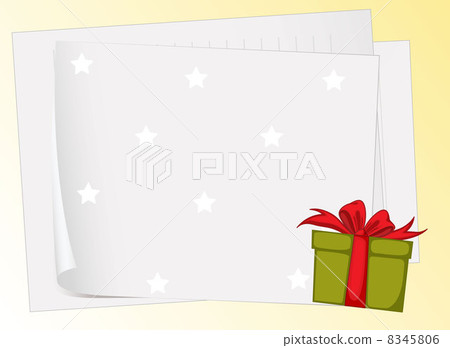 paper sheets and gift box 8345806