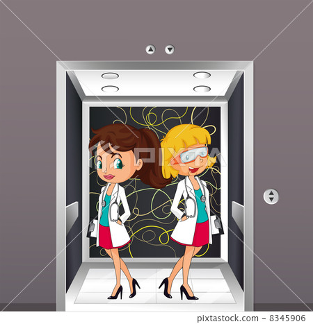 Doctors at the elevator 8345906