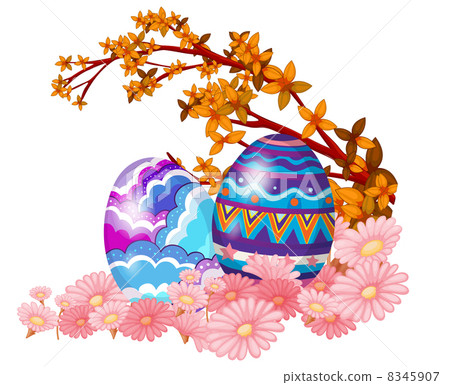 Two easter eggs hidden in the garden 8345907