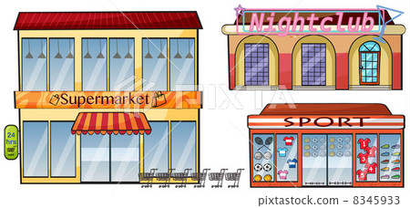 A supermarket, night club and sport shop 8345933