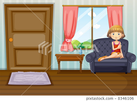 A girl in the living room A girl in the living room 8346106
