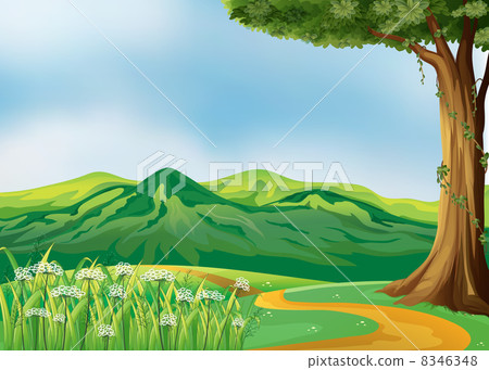 A pathway at the hills 8346348