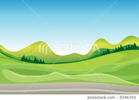 A road and a beautiful landscape 8346350