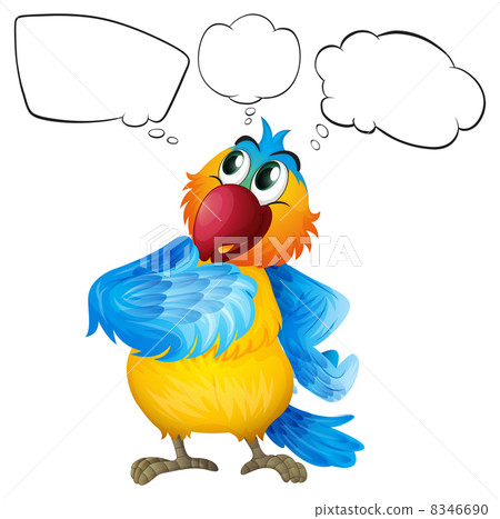 Empty callouts with a colorful bird Empty callouts with a colorful bird 8346690