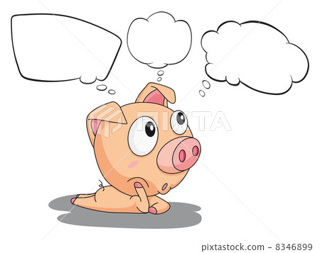 A pig with empty callouts A pig with empty callouts 8346899