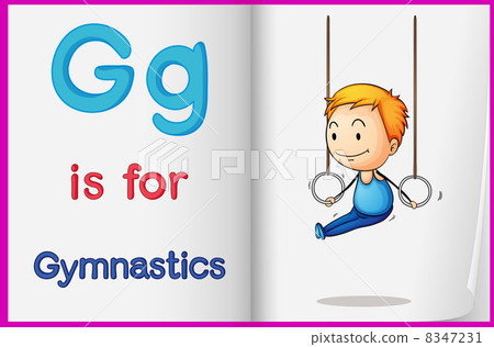 A picture of gymnastics in a book A picture of gymnastics in a book 8347231