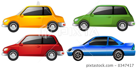 Set of colorful cars 8347417
