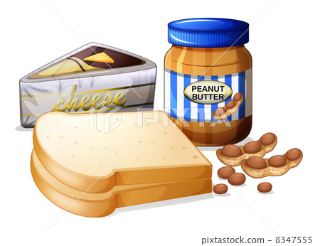 Sliced bread with cheese and butter 8347555