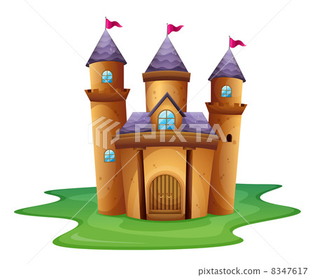 A castle with three flags A castle with three flags 8347617