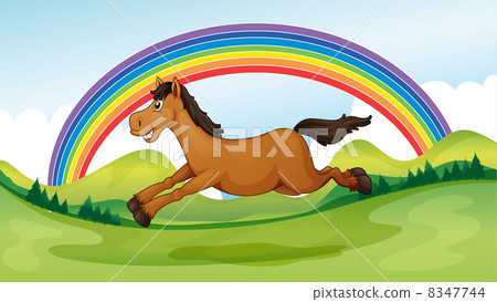 A smiling and jumping horse A smiling and jumping horse 8347744