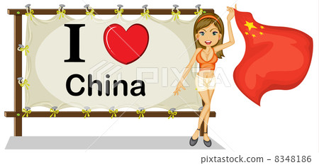 a girl and a notice board 8348186