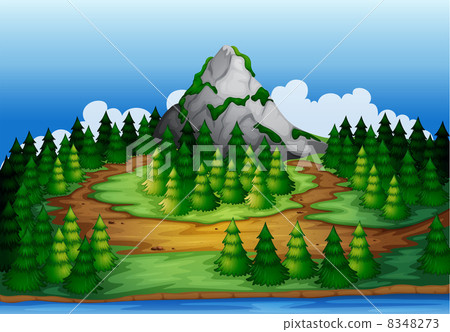 An island full of pine trees 8348273