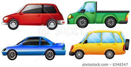 Four cars with different colors Four cars with different colors 8348347