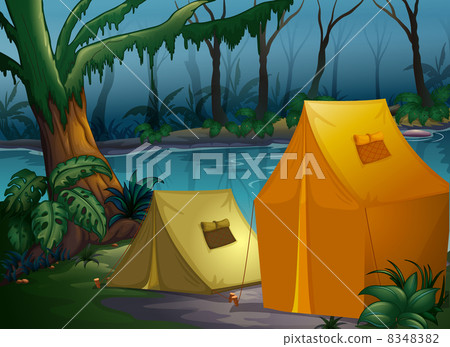 Camping in the jungle Camping in the jungle 8348382