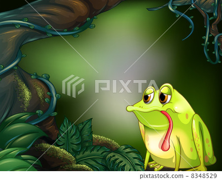 A hungry frog in the rainforest 8348529