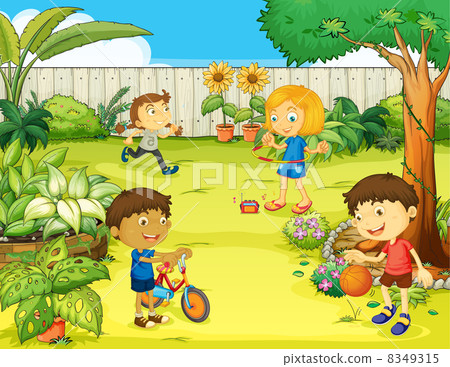 Kids playing in a beautiful nature 8349315