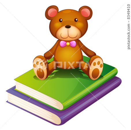 A bear above the pile of books A bear above the pile of books 8349410