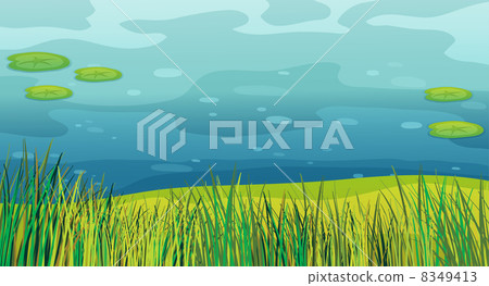 A water and a beautiful landscape A water and a beautiful landscape 8349413