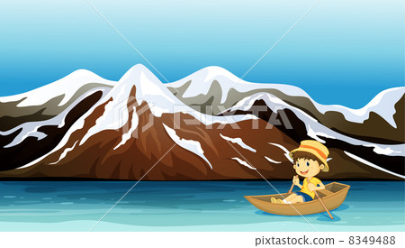 A young boy boating A young boy boating 8349488