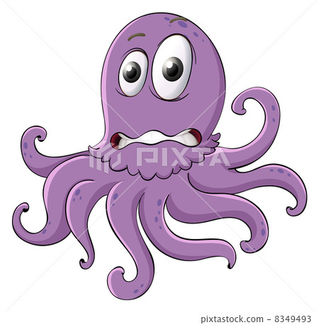Comical octopus on white Comical octopus on white 8349493