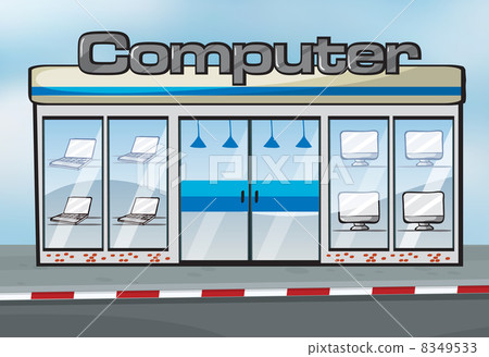 A computer shop - Stock Illustration [8349533] - PIXTA